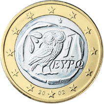 Griechische 1-Euro-Münze