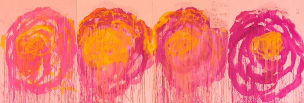 Cy Twombly, „Untitled (Roses)“, 2008. Ausstellungen in München.